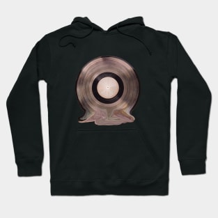 old vinyl disk deformed Hoodie